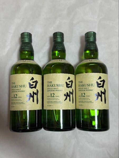 白州12年 3本セット シングルモルト ウイスキー 700ml