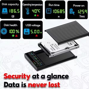 2.5インチHDD(SSD)ケース 表示機能付