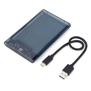 2.5インチHDD(SSD)ケース スケルトンブラック タイプC