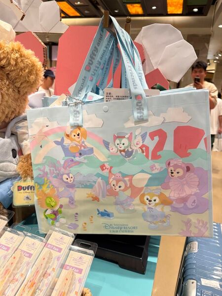 【最新】ダッフィーフレンズ 夏 ショッピングバッグ コインケース 上海ディズニー
