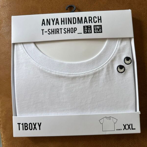 ユニクロ アニヤ・ハインドマーチ コラボTシャツ レディースXXL ホワイト 未使用 uniqlo