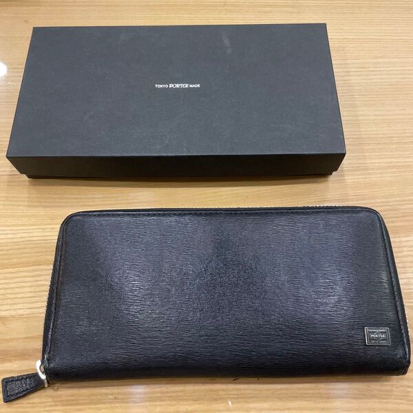 ポーター Porter ブラック 黒 オールレザー 長財布 吉田カバン 箱付き