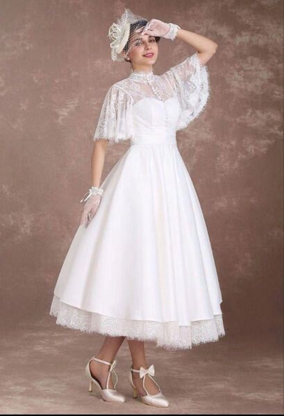 ウェディングドレス・レトロ・Aライン 結婚式 ドレス