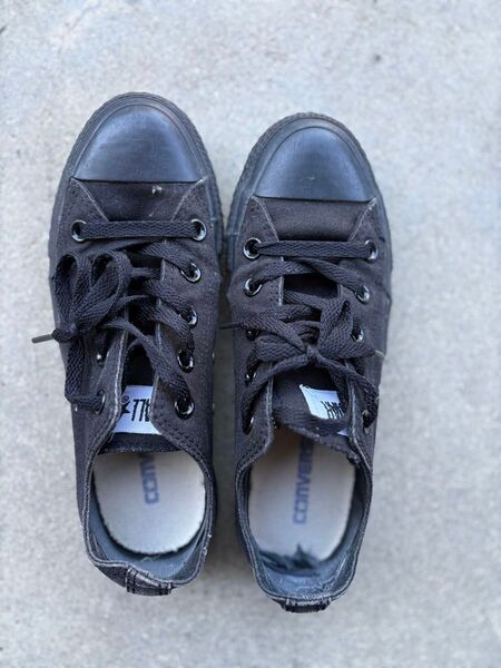 CONVERSE ALL STAR ブラック ローカットスニーカー23センチ