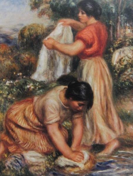 Pierre-Auguste Renoir, LES LAVEUSES, Édition outre-mer, extrêmement rare, raisonné, Neuf avec cadre, l'IAFA, Peinture, Peinture à l'huile, Portraits