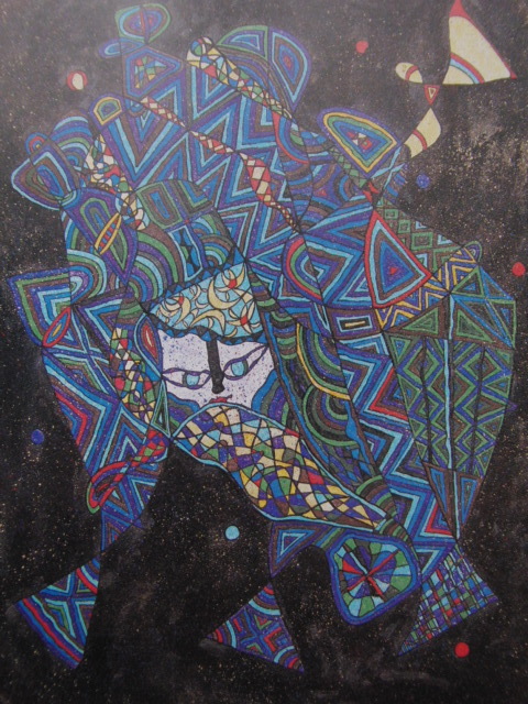 ريوسوكي ساتو, [العيد في قانا], من مجموعة نادرة من فن التأطير, إطار جديد متضمن, في حالة جيدة, وشملت البريدية, رسام ياباني, تلوين, طلاء زيتي, اللوحة التجريدية