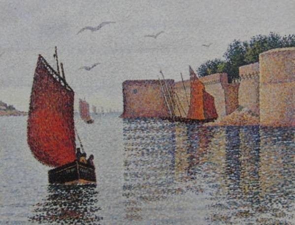 Paul Signac, CONCARNEAU, Overseas edition, extremely rare, raisonné, New with frame, iafa, Painting, Oil painting, Nature, Landscape painting
