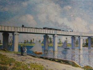 Art hand Auction CLAUDE MONET, Le Pont du Chemin de Fer a Argenteuil, 海外版超希少レゾネ, 新品高級額装付, 送料込み, y321, 絵画, 油彩, 自然, 風景画