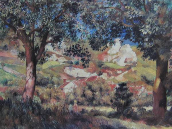 Pierre-Auguste Renoir, Paysage La Roche-Guyon, 海外版超希少レゾネ, 新品高級額装付, 送料込み, wanko, 絵画, 油彩, 自然, 風景画