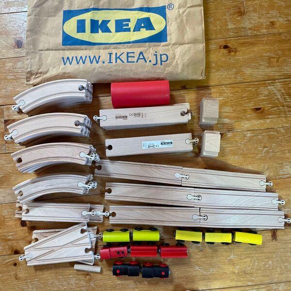 IKEA 木製レールと列車 トンネル 50点セット 超美品