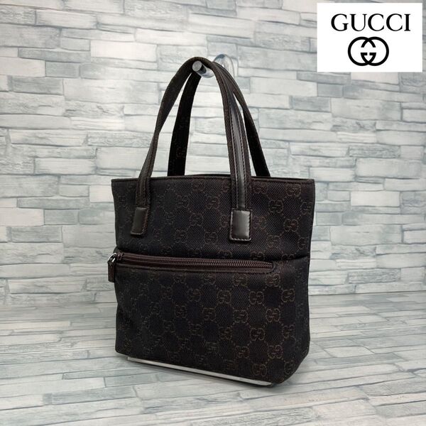 極美品 90 GUCCI グッチ ミニハンドバッグ ハンドバッグ GG柄