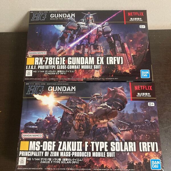 ☆2機セット☆ HG ガンダムEX & HG ザクⅡソラリ機 復讐のレクイエム