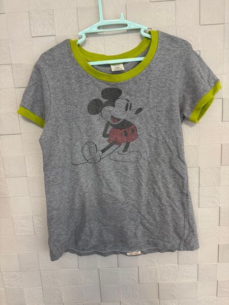デニムダンガリー ミッキーマウス 半袖Tシャツ 150