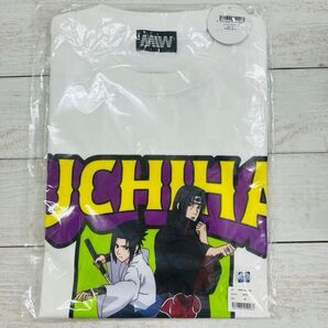 MIW NARUTO crew neck Tee(Uchiha) white Tシャツ サスケ イタチ