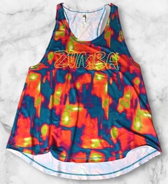 正規品【ZUMBA】タンクトップ マルチカラー ズンバ ダンス フィットネス ZUMBA タンクトップ Mサイズ