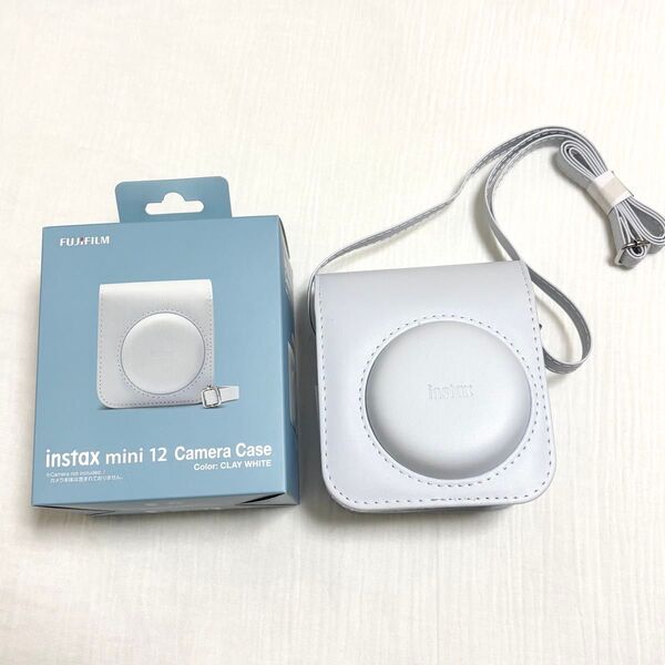 instax mini 12 Camera Case チェキカメラケース CLAY WHITE クレイホワイト FUJIFILM
