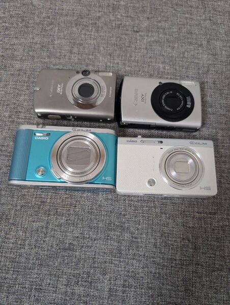 ジャンク品 デジカメ Canon IXY CASIO EXILIM 4個セット