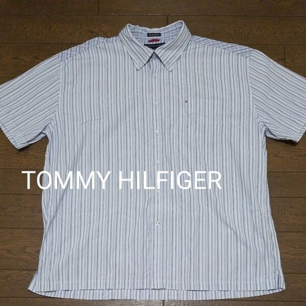 TOMMY HILFIGER ボタンダウン デザインシャツ XXL/XXG NO-721