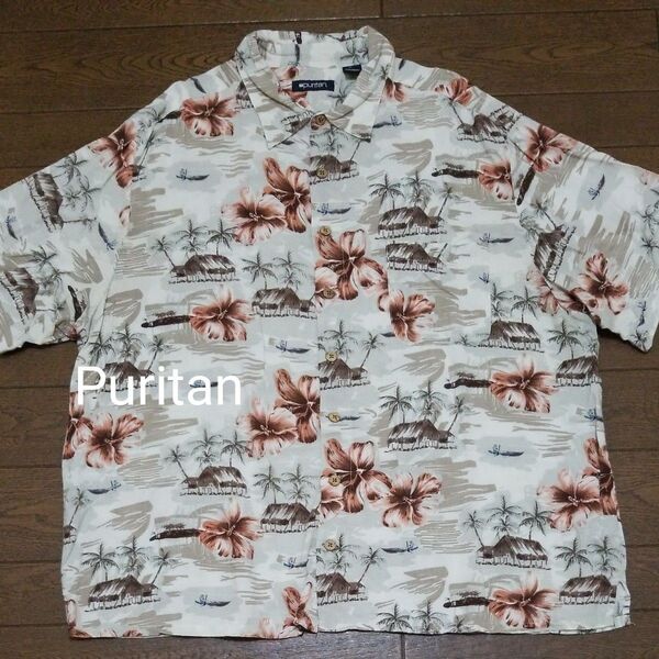 Puritan アロハシャツ プリントシャツ 2XL NO-250