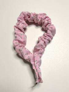 ハンドメイド 猫 首輪 ⑩ フラワー柄 ピンク Sサイズ ゴム スナップボタン ねこ vivi_jpcat