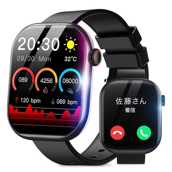 スマートウォッチ 2超大画面&省エネー iPhone対応 アンドロイド対応
