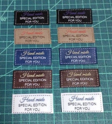 ハンドメイド 刺繍タグ ラベル 10枚セット 手芸材料