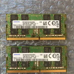 メモリ SO-DIMM SAMSUNG PC4-3200AA DDR4-25600 16GB x2=32GB 同週製