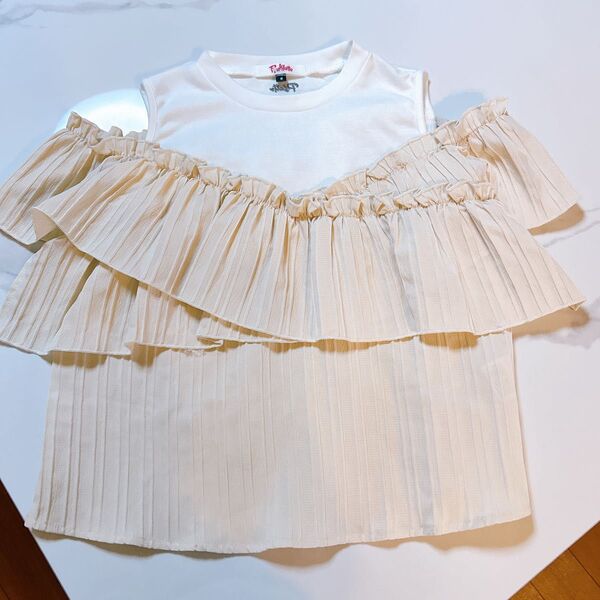 一度着用 ピンクラテ 肩出しカットソー 140 トップス pinklatte