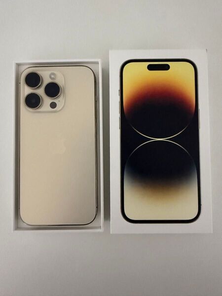 iPhone 14 pro 128GB ゴールド SIMフリー 箱付 初期化済み バッテリー交換済
