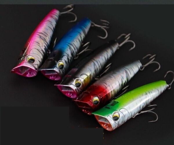 No.105 ポッパー トップウォーター ルアー フローティングポッパー 8.5cm 15g フィッシング シーバス カツオ