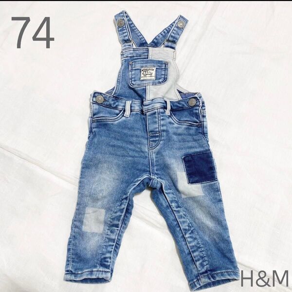 H&M ベビーパンツ ベビーオーバーオール サロペット デニム オシャレ お洒落 74 かわいい 可愛い 男の子 女の子
