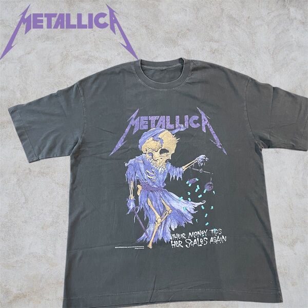 METALLICA フェードTシャツ ヴィンテージ 加工 ロックバンド メタリカ