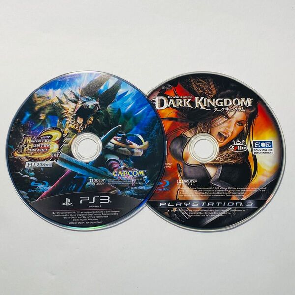 PS3 モンスターハンター ポータブル 3rd HD Ver. ダークキングダム 2枚セット ディスクのみ