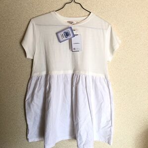 異素材カットソーホワイト接触冷感 未使用