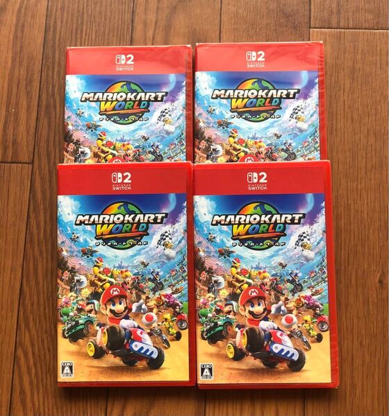マリオカート ワールド Switch 2 新品未開封シュリンク付き 4枚セット