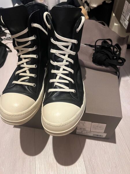 Rick Owens Sneakers レザーラモーンズ 本革スニーカー 41