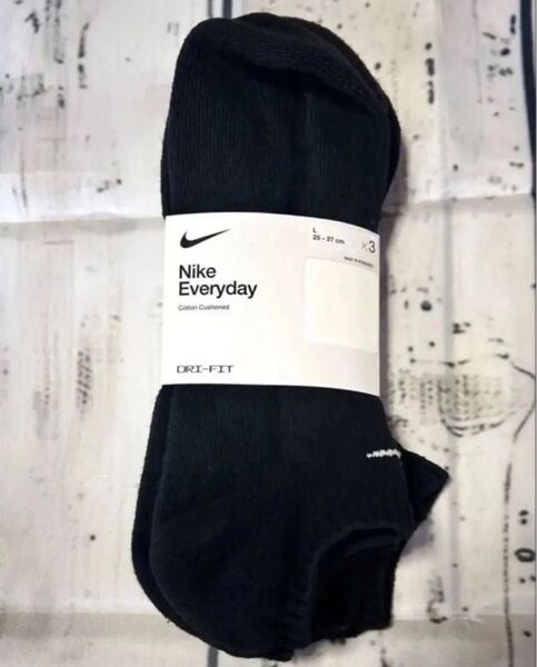 ナイキ ソックス 靴下 くつ下 3P ソックス 3足組 NIKE メンズ 25cm 26cm 27cm ブラック