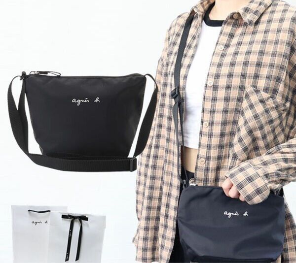 agnes b. アニエスベー ナイロン ショルダーバッグ 斜めがけバッグ