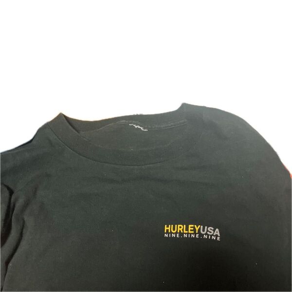 OLD HURLEY オールド ハーレイ サーフ スケート 横ノリ 半袖 クルーネック Tシャツ BLACK 黒 S 1999年