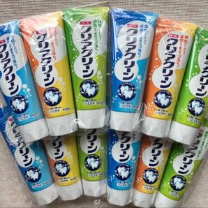 クリアクリーン 歯磨き粉 薬用クリアクリーン ナチュラルミント 4本 エクストラクール 4本フレッシュシトラス4本、ヘアゴム×1本