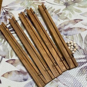 天然木ディスプレイ用 長さ約30㎝ 5点セット ウォールシェルフ 木製飾りスタンド ディスプレイ 飾り棚