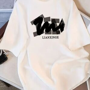 女性用カジュアルTシャツ、幾何学的なプリント、半袖、ルーズフィット、クルーネック、夏2025コレクション、スリーミングトップ