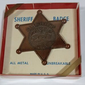 ラスベガスSHERIFFバッジ 金属製 箱付き USA製 アメリカ製