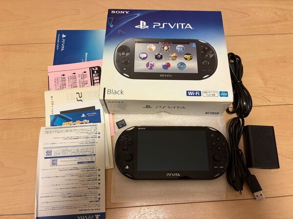 動作良好 液晶無傷 PlayStation Vita PCH-2000 ブラック PS Vita メモリーカード8GB付き