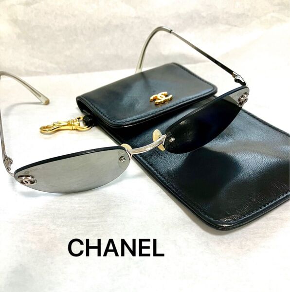 極美品 CHANEL アイウエア/サングラス ココマークポーチ セット 正規品 アイウェア CHANEL