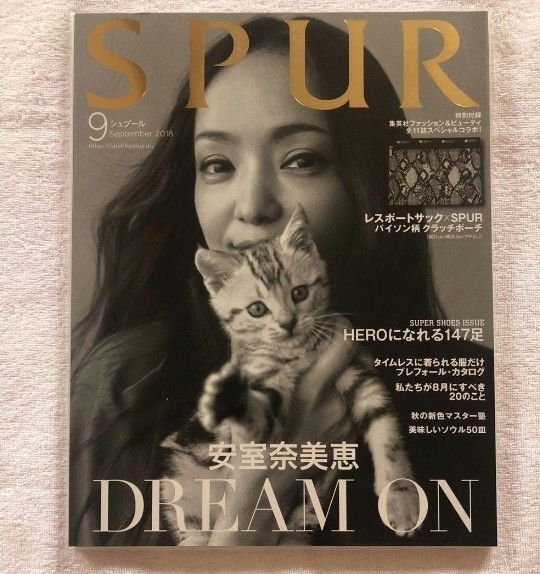 SPUR 2018.9月号(表紙・安室奈美恵) ゴールド