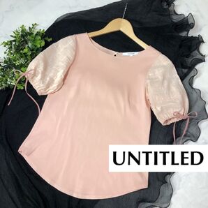 アンタイトルくすみピンクのパフスリーブカットソーサイズ1