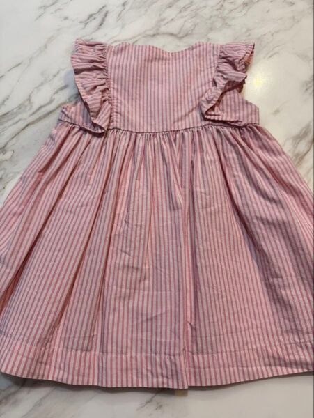 PETIT BATEAU ストライプ フリル ワンピース 18m