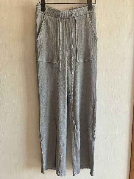 GU ジーユー リブパンツ M グレー 未使用品
