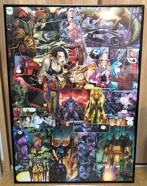 DC バットマン ジョーカー ハーレイクイン 額装品 アートポスター風 B2